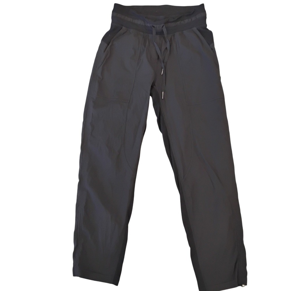 Lululemon Beyond the Studio Crop Black Joggers Drawstring Pants Size 2